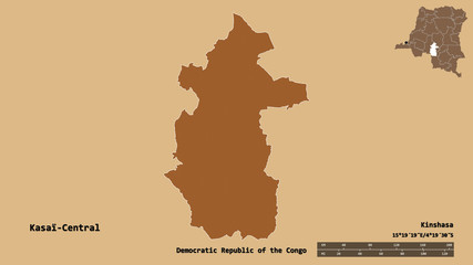 Kasaï-Central, province of Democratic Republic of the Congo, zoomed. Pattern