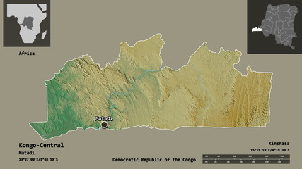 Kongo-Central, province of Democratic Republic of the Congo,. Previews. Relief