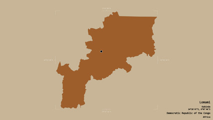 Lomami - Democratic Republic of the Congo. Bounding box. Pattern