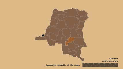 Location of Lomami, province of Democratic Republic of the Congo,. Pattern