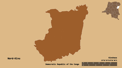 Nord-Kivu, province of Democratic Republic of the Congo, zoomed. Pattern
