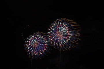 Summer Firework Festival in Yamanashi prefecture, Japan
