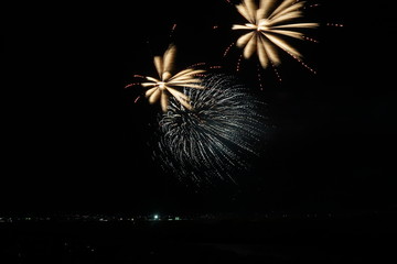 Summer Firework Festival in Yamanashi prefecture, Japan