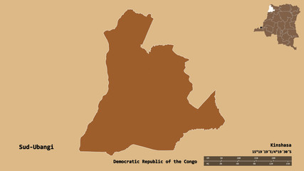 Sud-Ubangi, province of Democratic Republic of the Congo, zoomed. Pattern