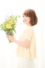 花と女性