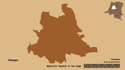 Tshuapa, province of Democratic Republic of the Congo, zoomed. Pattern