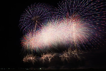Fireworks in the Summer Festival, Yamanashi prefecture, Japan