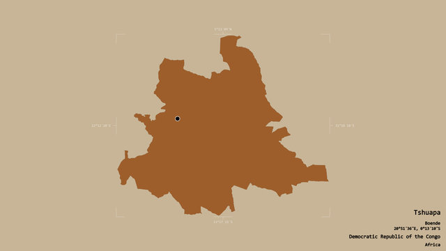 Tshuapa - Democratic Republic of the Congo. Bounding box. Pattern