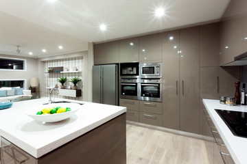 Interior shot of modern and luxury kitchen design