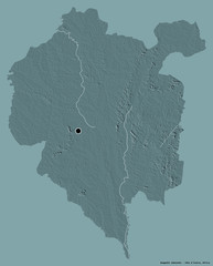 Denguélé, district of Côte d'Ivoire, on solid. Administrative