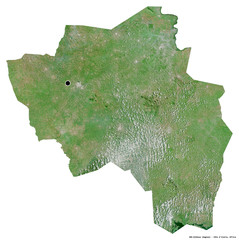 G&ocirc;h-Djiboua, district of C&ocirc;te d'Ivoire, on white. Satellite