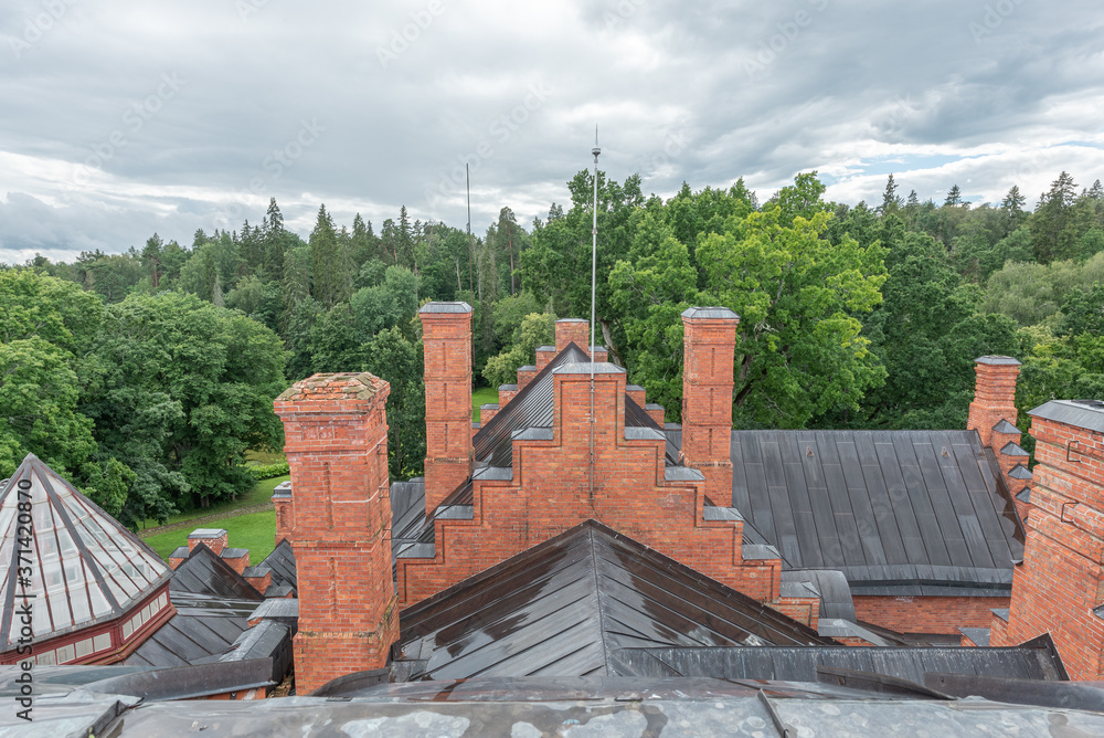 Wall mural castle sangaste estonia europe