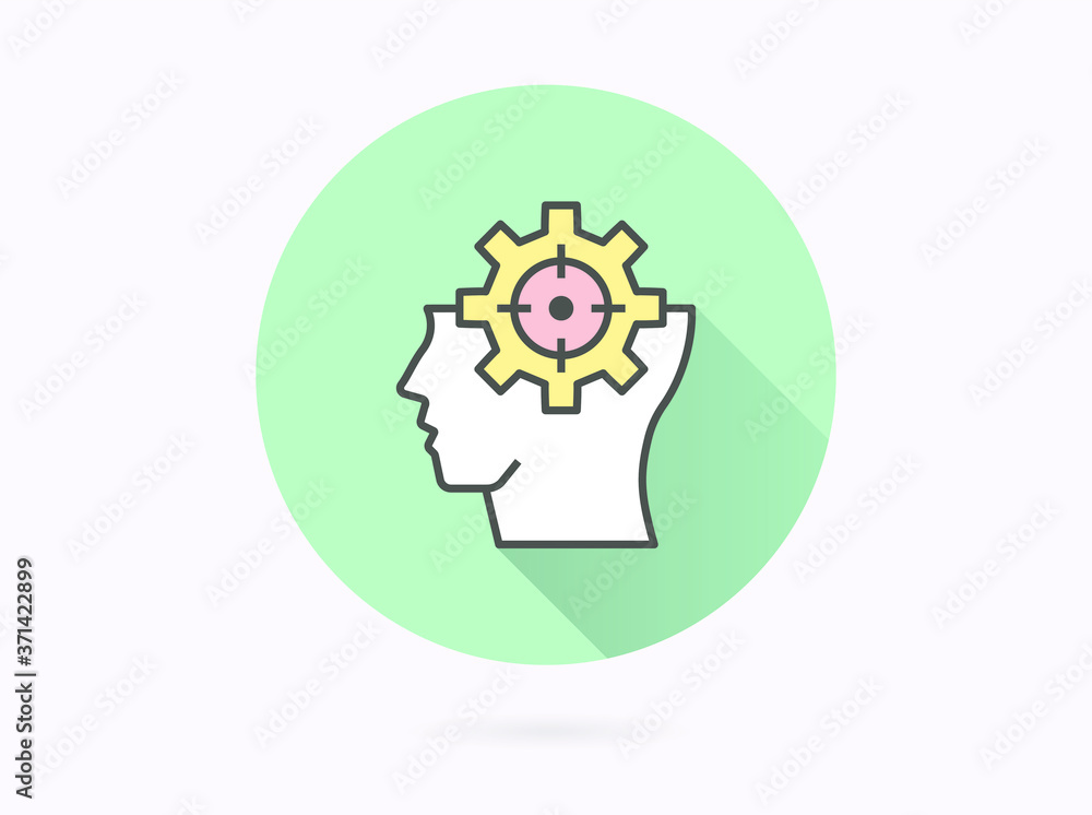 Poster artificial, intelligence icon for graphic and web design.