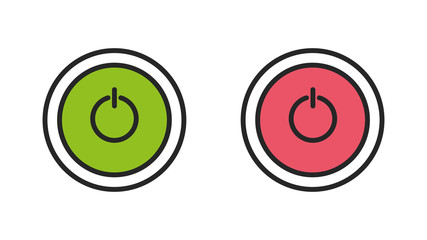 Turn on / off button. Icons for your website design, logo, app, UI. Vector illustration
