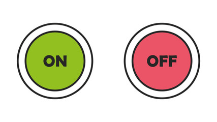 Turn on / off button. Icons for your website design, logo, app, UI. Vector illustration
