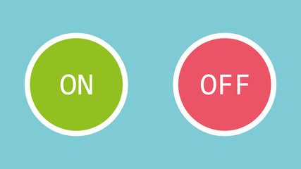 Turn on / off button. Icons for your website design, logo, app, UI. Vector illustration
