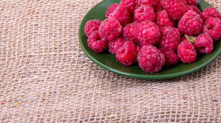 raspberries in a bowl
