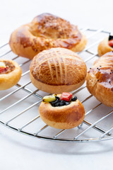 patisserie pastry on a white background