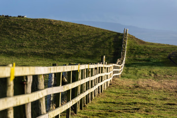Obraz premium Electric fence for livestock in Ireland