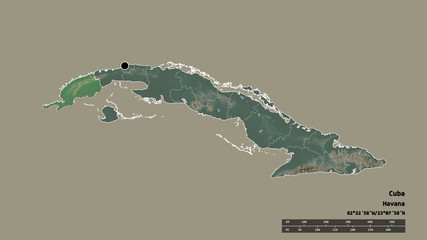 Location of Pinar del Río, province of Cuba,. Relief