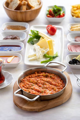 breakfast on a white background
