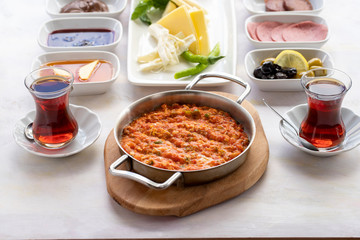 breakfast on a white background