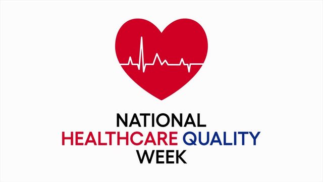 Video animation on the theme of National healthcare quality week observed each year during October.. 4k motion graphics.