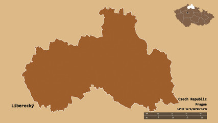 Liberecký, region of Czech Republic, zoomed. Pattern