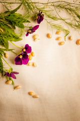 easter eggs and flowers