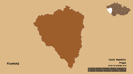 Plzeňský, region of Czech Republic, zoomed. Pattern