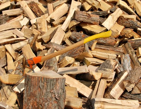 Pickaroon with a firewood background