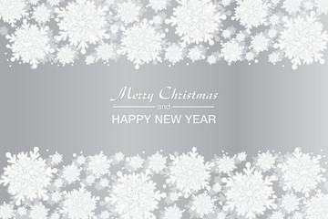 Vector banner for Christmas, New Year, snowflakes