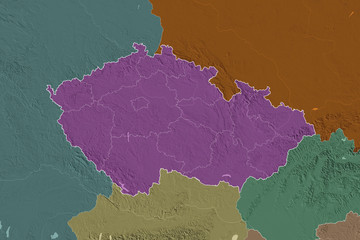 Czech Republic borders. Administrative