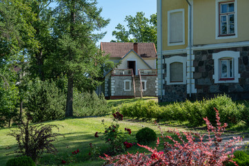 Fototapeta na wymiar stone mansion in estonia europe