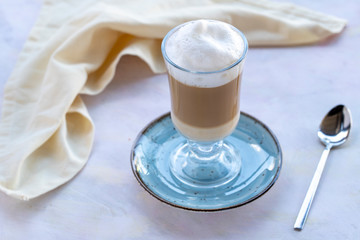 latte on a white background