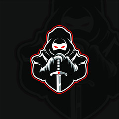 Knight mascot logo in vector