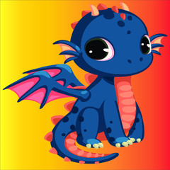Obraz premium cartoon monster dragon