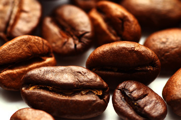 Macro of coffee beans