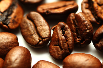 Macro of coffee beans
