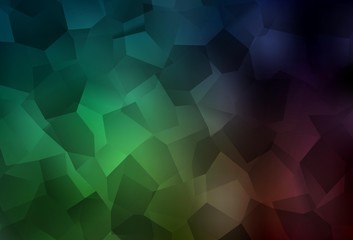 Obraz premium Dark Green vector template with chaotic shapes.