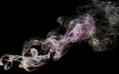Mystical  transparent smoke swirls