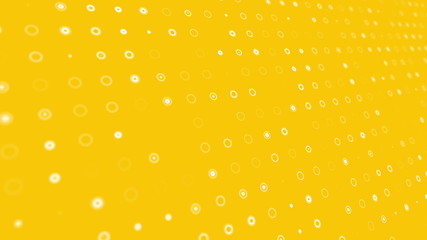 White circles on yellow background