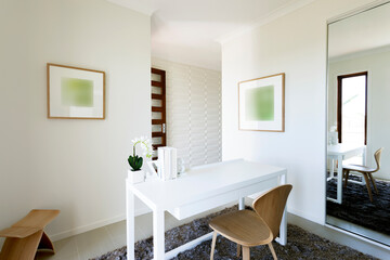 A bright workroom in a luxury house