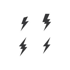 Collection lightning bolt flash icon