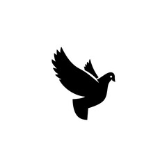 Flying dove silhouettes