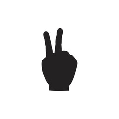 hand peace silhouette