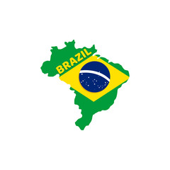 Illustration of map brazil