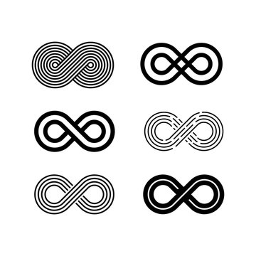 Illustration of black infinite symbol