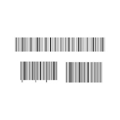 Set of barcode icon logo