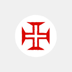 Portuguese air force roundel. Military symbol. Vector Illustration